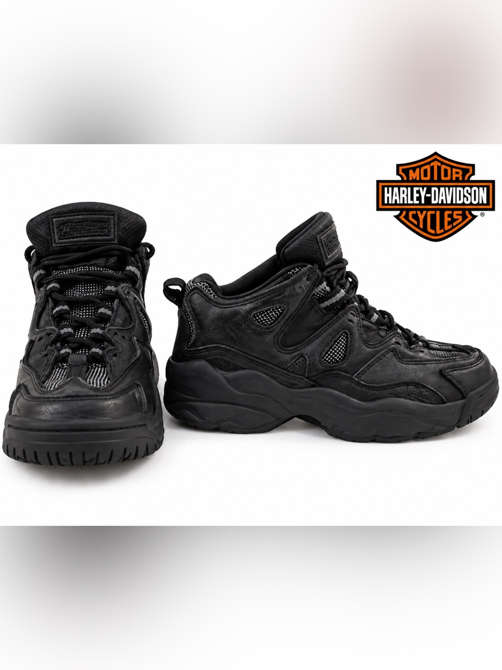Harley-Davidson VTG Black Skate/ Lifestyle Sneakers from late 90s-2000